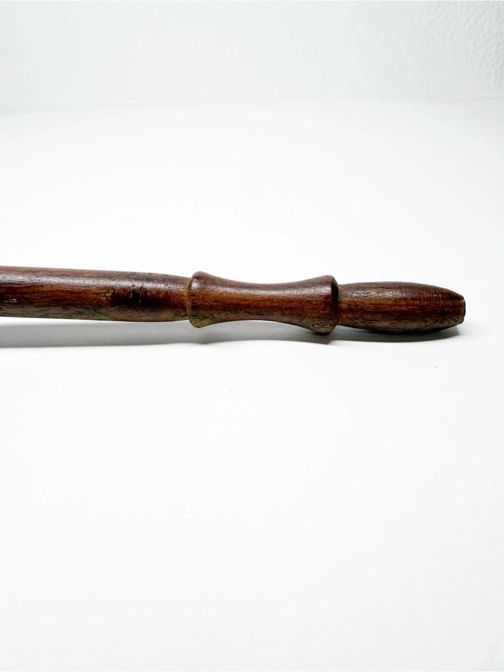 Vintage MCM Brass Wood Handle Candle Snuffer